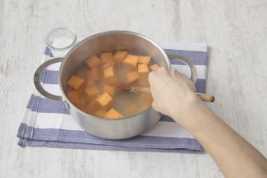Boil the sweet potato