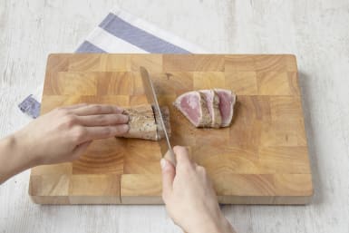 Slice and grill the tuna