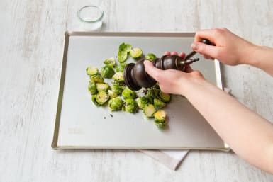 Season Brussels sprouts