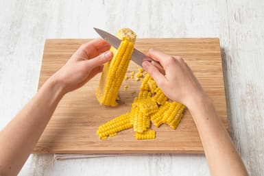 Remove the corn kernels