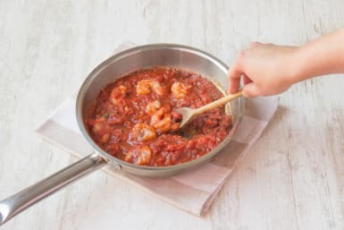 Add pasta to sauce