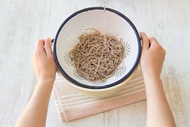 Cook the soba noodles