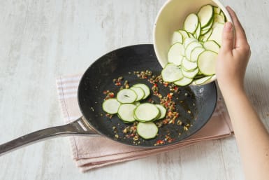Cook the courgettes