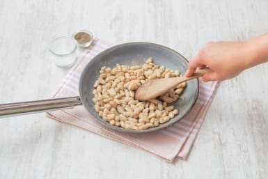 Fry cannellini beans