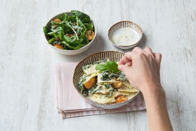 Serveer de maaltijd, eet smakelijk!