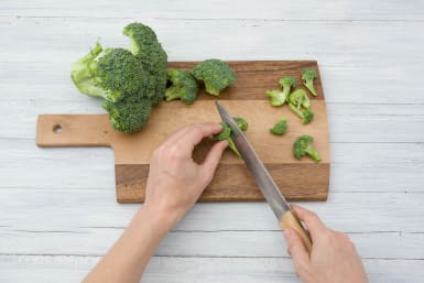 Cut your broccoli into florets