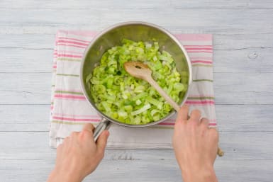 Cook your shallot, garlic and leek