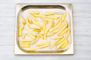 Bake the potato fries