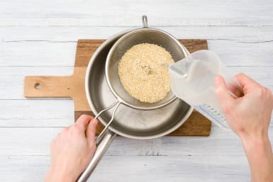 Rinse the quinoa
