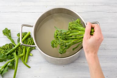 Boil the pasta & broccolini