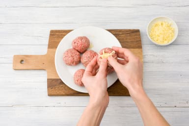 fill your meatballs with cheese