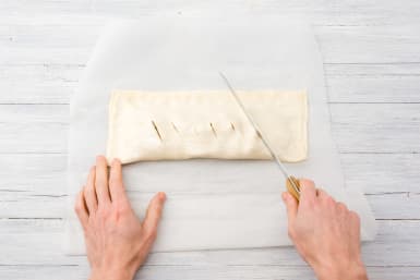 Make five slits in the top of your pastry