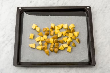 Place your potatoes on a baking tray