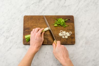 Slice your spring onion