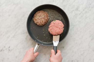 Cook the burgers on both sides