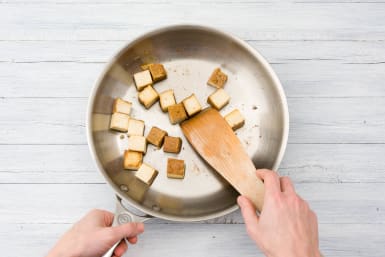 Stir fry the tofu