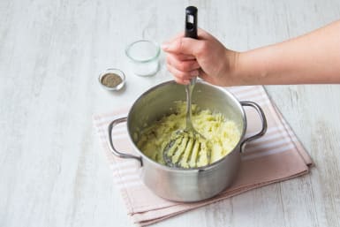 Make the garlic mashed potatoes