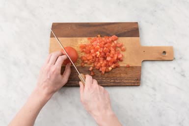 Chop tomato
