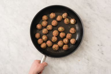Cook the meatballs