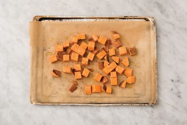 Roast the sweet potato