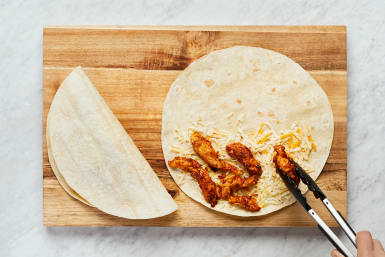 ASSEMBLE AND COOK QUESADILLAS