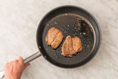 COOK THE LAMB STEAKS