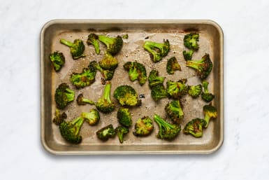 Roast Broccoli and Toast Sesame Seeds
