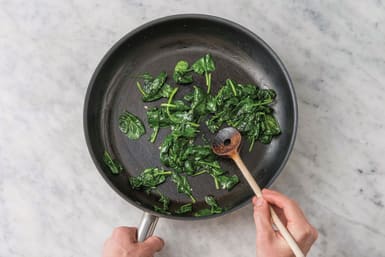 Cook the spinach