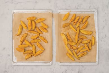 Bake the wedges