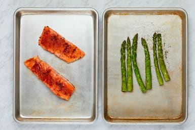 Roast Asparagus and Trout