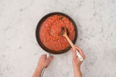 Make the pasta sauce