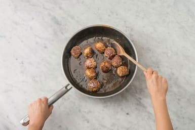 cook the meatballs