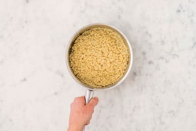 Cook the Israeli couscous