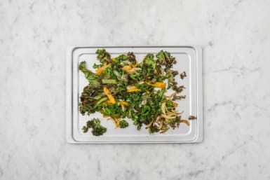 Roast veggies and kale