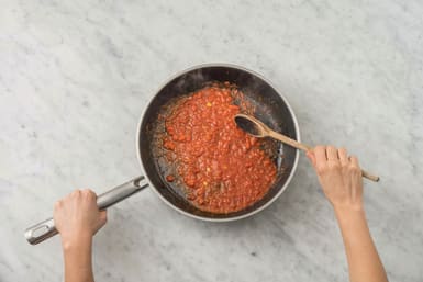 Start the tomato sauce