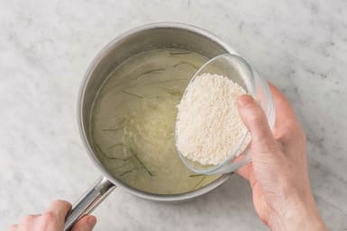 Cook the ginger & makrut lime rice