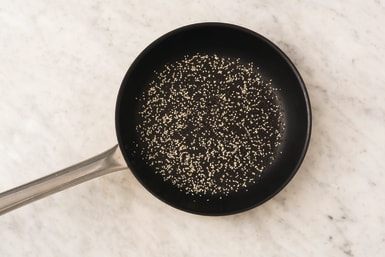 Cook the sesame seeds
