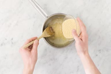 Cook the garlic couscous
