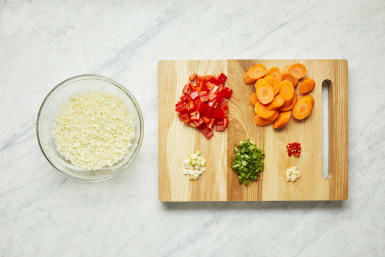 Start Cauliflower Rice & Prep