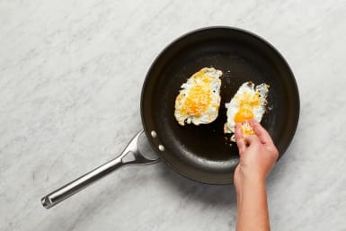 Make Cheesy Fried Eggs