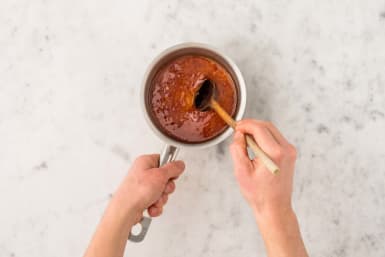 Make sweet chili-maple glaze