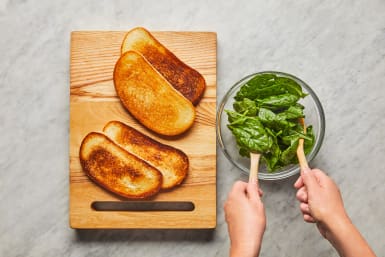 Toast Bread & Toss Spinach