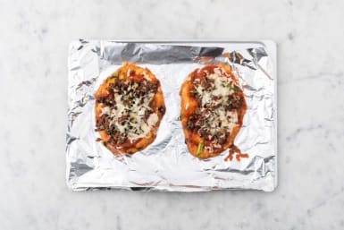 Assemble and broil flatbreads