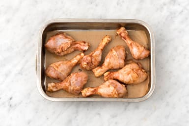 Cook the drumsticks in the oven
