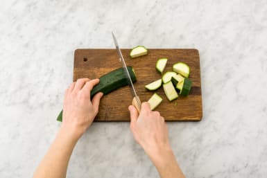 Cut the zucchini