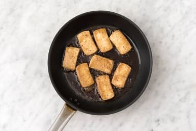 Fry tofu.