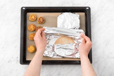 Wrap the pita pockets in a foil pouch