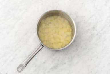 Prep and boil potatoes