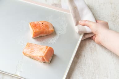Bake the salmon