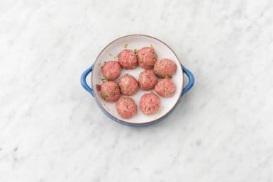 Roll the lamb mince into meatballs